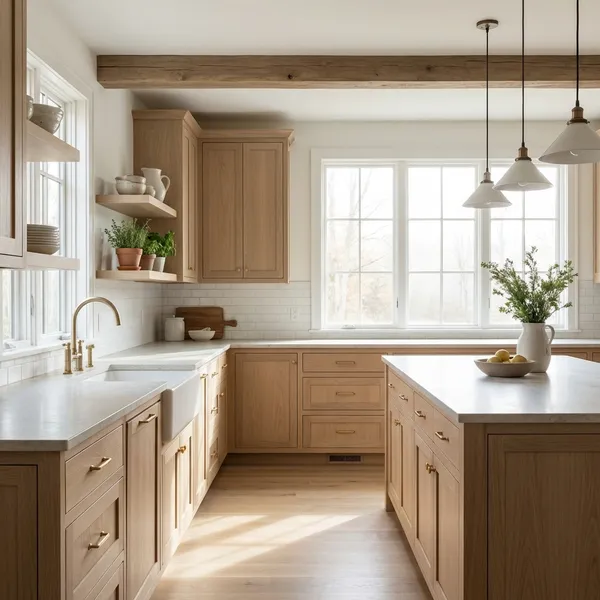 Kitchen - Shaker - White Oak - Madison AL custom cabinets