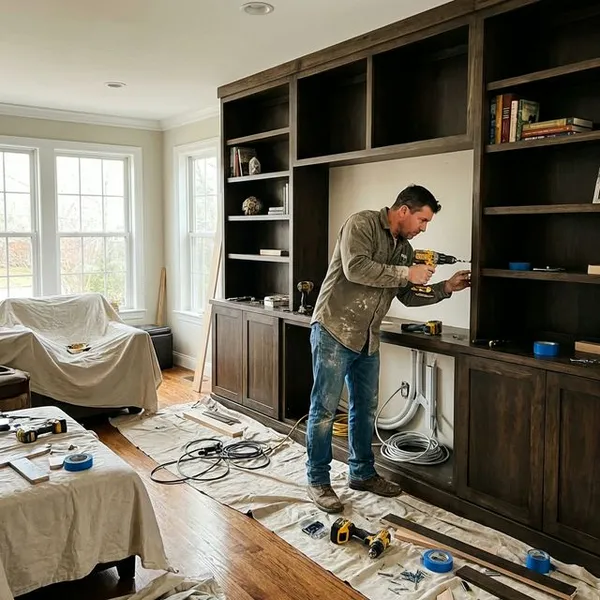 Law firm and professional office custom cabinets Madison Alabama